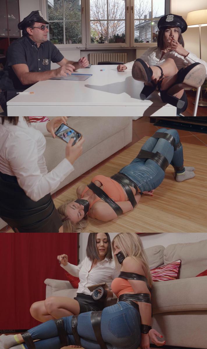 Mia Pamela and Lara - The Mission Pt1 (ultraHD)  From: Layla Bondage Addiction<br><br>Description:<br><br>Deputy Mia is being instructed by Louis to put a spy bug at Pamela place. She is a wrestler and  there are strong suspicions on her being involved in something dirty. More informations is needed.<br><br>Mia waits for Pamela to leave the house,  then she enters and looks for a place to hide the spy bug when she hears noises, Pamela is returning, Mia has to hide and do it fast! Pamela is talking on the phone and is being instructed to stay indoors all evening.<br><br>Oh my God what now? Mia decides that her only chance is to act lika an home invader, when Pamela goes downstairs she takes the opportunity to stun her hitting her with a phone on her head<br><br>With Pamela in control she calls Louis and explains what happened, asks for instructions on how to proceed, Louis tells her to tie Pamela up and wait for her to wake up. She has to throw her off and not make her understand that the situation is connected to the investigation<br><br>Mia ties Pamela like a sausage with tape and waits for her to wake up<br><br>When Pamela regains consciousness she is pissed off like a, she can't believe that someone like her has been overpowered and tied up so easily. After a few minutes Mia enters the scene and makes fun of her, saying that she was tasked with fixing her like this by another wrestler that Pamela humiliated during a match. She received a bunch of money to make her feel ridiculed. Mia takes some pics of the bound and gagged Pamela before leaving her to her fate<br><br>Left alone Pamela eventually manages to untie herself, but not before hours of mad struggling that made her sore everywhere. She calls her buddy Lara and tells her what happened<br><br>Mia relates to Louis as she realizes the plan has gone downstairs when she forgot to hide the spy bug. Louis says he'll take care of fixing things<br><br>Louis can’t belive how these policewomen always manage to screw things up. What to do now? He needs to find the right person to fix this mess up. Who better than Mr. Magù, a well-known apartment thief whose "informal" collaboration he had already used in other delicate cases. If she is at home scare her, put the bug and get away as fast as you can<br><br>Mr. Magù enters Pamela's house and sees a blonde sitting on the couch, in no time he tightens a rope around her neck throws it under the couch and tied one final know around the blonde feet. But he realizes she is not Pamela, so he goes away to see if anyone else is at home while Lara tries in vain to free herself. It doesn’t take much to her to realize that if she struggles the rope around her neck tightens so she freeze and tries desperately to work on her ankle knot with her toe (CONTINUE)<br><br><br>来自：Layla束缚成瘾<br><br>资料描述:<br><br>米娅副警长被路易斯指示在帕梅拉的地方放一个间谍虫。 她是一名摔跤手，人们强烈怀疑她卷入了一些肮脏的事情。 需要更多的信息。<br><br>米娅等待帕梅拉离开房子，然后她进入并寻找一个地方隐藏间谍虫当她听到噪音时，帕梅拉回来了，米娅必须隐藏并快速完成！ 帕梅拉正在打电话，并被指示整晚呆在室内。<br><br>天啊，现在怎么办？ 米娅决定她唯一的机会就是像一个家庭入侵者，当帕梅拉下楼时，她抓住机会用头上的电话打她<br><br>随着帕梅拉的控制，她打电话给路易斯，解释发生了什么，要求指示如何继续，路易斯告诉她把帕梅拉绑起来，等待她醒来。 她不得不抛弃她，而不是让她明白情况与调查有关<br><br>米娅绑帕梅拉像一个香肠用胶带和等待她醒来<br><br>当帕梅拉恢复意识时，她像一个生气的人一样生气，她真不敢相信像她这样的人已经被压倒并如此容易地绑起来。 几分钟后，米娅进入现场并取笑她，说她的任务是由帕梅拉在比赛中羞辱的另一名摔跤手这样固定她。 她收到了一大笔钱，让她感到被嘲笑。 米娅在离开她的命运之前，拍了一些被束缚和堵住的帕梅拉的照片<br><br>独自一人的帕梅拉最终设法解开自己，但在几个小时的疯狂挣扎之前，她到处都感到疼痛。 她打电话给她的朋友劳拉，告诉她发生了什么事<br><br>米娅与路易斯有关，因为她意识到当她忘记隐藏间谍虫时，计划已经下楼了。 路易斯说他会负责修理东西的<br><br>路易斯无法相信这些女警察总是设法把事情搞砸。 现在怎么办？ 他需要找到合适的人来解决这个问题。 谁比马格先生更好，一个着名的公寓小偷，他的"非正式"合作，他已经在其他微妙的案件中使用。 如果她在家吓她，把虫子放在家里，尽快离开<br><br>Magò先生进入Pamela的房子，看到一个金发女郎坐在沙发上，很快他就收紧了她脖子上的一根绳子，将它扔到沙发下面，并在金发女郎的脚周围系上了最后一个知 但他意识到她不是帕梅拉，所以他走了，看看是否有其他人在家，而劳拉徒劳地试图释放自己。 她并不需要太多的意识到，如果她挣扎着脖子上的绳子收紧，所以她冻结并拼命地用她的脚趾在她的脚踝结上工作（继续）<br><br>Categories:  bondage, shibari, rope bondage, shibaru, suspension, belts, bedtie, hogtied, foot fetish, feet, gag, tight bondage, strict bondage, bound elbows, struggling, ballgagged, helpless.<br>分类:束缚,shibari,绳索束缚,shibari,悬挂,腰带,睡前,hogtied,恋足癖,脚,插科打诨,紧束缚,严格的束缚,束缚肘部,挣扎,ballgagged,无奈.<br>