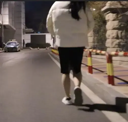 白领夜晚出行  
