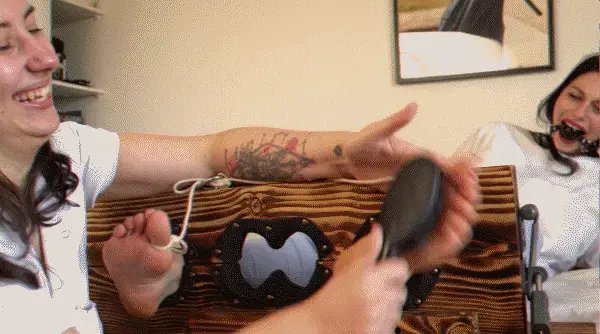 Laughter is the best Medicine part 2 Here is part 2 of our F/F custom with Calixte and Alexx! This time, it's calixte's turn to be the patient! <br><br>Alexx is a Wild tickler and discovers innovative techniques to get her revenge on Calixte, she drools so much with her gag! A lot of you find Calixte super sexy, this is another clip that should confirm this idea