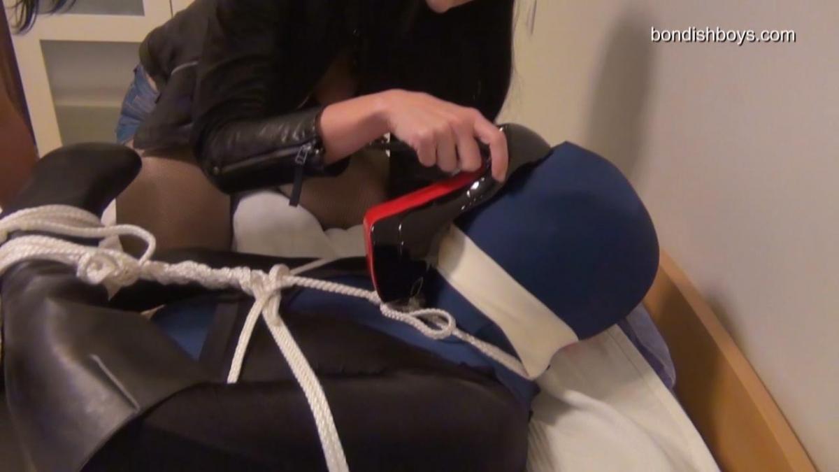 LOUBOUTIN BONDAGE &amp; SHOE SNIFFING THERAPY Sandra and Paula developed a new kind of relaxing therapy: The patient gets restrained and bound with ropes, hands secured in boots. Now the patient is able to give in completely, because he realizes, that any escape effort is totally fruitless. Now he can concentrate of the actual therapy: Sniffing well worn Christian Louboutin heels and enjoying the exhilarating aroma the shoes are giving off. The therapy is not cheap and needs some preparation, but worth every penny!