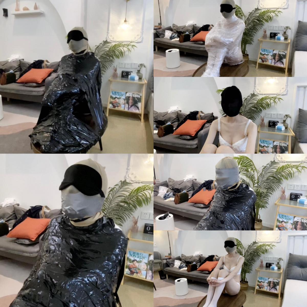 【缚艺录】【DDL—011】小泪第一次胶带全包，胶带严密封嘴后，黑丝加肉丝套头，戴上眼罩，层层胶带包裹，固定在小桌子上，最后再来2层胶带，封嘴封眼，大声的喊叫，只能换来“呜呜呜”~ 1.周更视频，致力于拍摄gagpara的风格，【缚艺录】老观众懂得都懂~<br>2.接长期定拍，价格优惠，非诚勿扰，加好友备注来意，QQ：1144600542，代理工作室【任我行】QQ：1804795552<br>3.不接受裸露X器官，大尺度等，只接受正常捆绑娱乐的内容；部分模特出于隐私考虑，不出镜。<br>4.压缩包密码：wkswks<br>5.祝各位同好，身体健康，生活美满