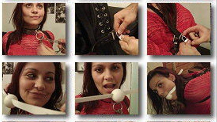 DESIRE TO CAPTIVATE My best friend is interested in bonding a girl for first time. So I took him to my home, where my girlfriend Maya is actually bored. Under my supervision he is mounting the the monoglove, the necklace to her and puts finally the gag into her mouth. At the end she will be fixed securely. After getting cheeky she gets foot cuffs as well. GERMAN LANGUAGE