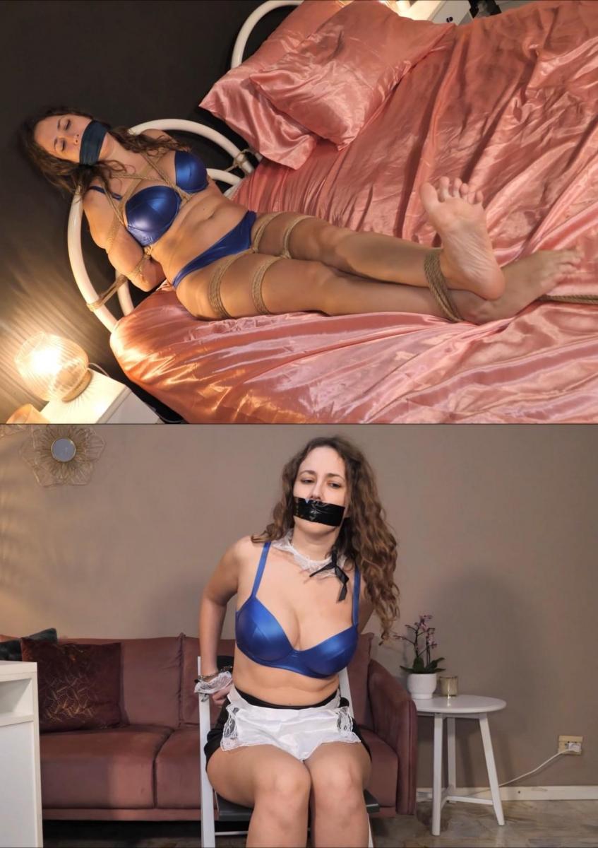 The mole-MP4 托尼有他的弱点，他的肮脏生意和漂亮的女孩，艾薇，一个非常聪明的女警，知道这一点，所以她接受渗透自己来诱捕这个混蛋商人； 一切都按照金发女郎的计划进行，直到托尼接到一个揭露真相的电话。 托尼假装要去参加一个重要的约会，让女孩动弹不得，并向她保证他很快就会回来陪她； Ivy 确信 Tony 不知道她是谁，接受被捆绑和塞住嘴巴，这样当 Tony 回来时，她将有机会最终一劳永逸地逮捕他，但对于性感的金发女郎来说，计划不会。 托尼并没有像她想的那样走，发现了她的计划，他已经想好了除掉她的办法。Tony has his weaknesses, his dirty businesses and the pretty girls, Ivy, a very clever police woman, knows that, so she accepts to infiltrate herself to trap the bastard businessman; everything works as the blondie planned, until Tony receives a revealing phone call. Tony, pretending to go to to an important appointment, immobilize the girl, promising her that he will be back very soon to spend time with her; Ivy is sure Tony doesn't know who she is, accepts to be tied and gagged up, in this way when Tony will be back she will have the opportunity to finally arrest him once for all, but for the sexy blonde the plans won't go as she thought, Tony discovered her plans and he has in mind a way to get rid of her.