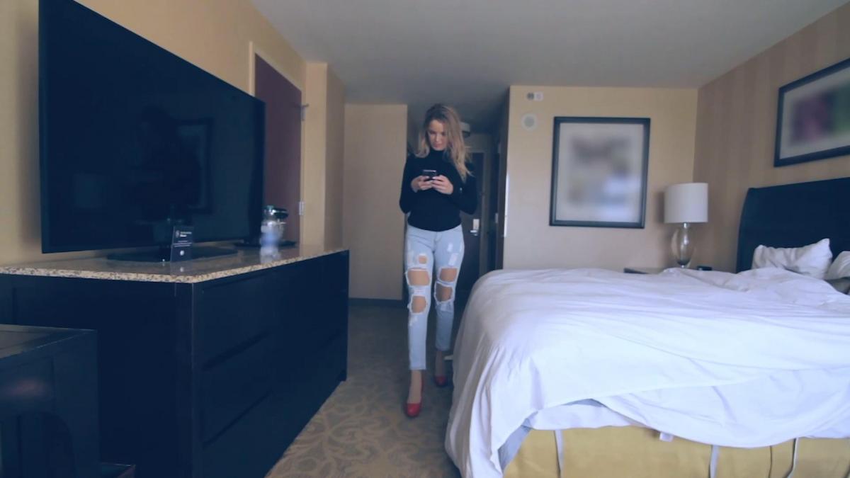 TIED UP & TICKLED IN MY HOTEL ROOM (MP4) Sexy, ticklish vixen BELLA INK returns to her hotel room after a long day attending a work conference. She decides to take a long nap before a meet-up with her coworkers for dinner. She undresses down to her sexy THONG BODYSUIT UNDERWEAR and THIGH HIGH STOCKINGS and slips under the covers. Little does she know that an INTRUDER has been HIDING in her room, waiting for the perfect moment to strike! Before she knows it, she's TIED UP and GAGGED, struggling helplessly. Soon the intruder will return to indulge in his STOCKING FOOT FETISH by SMELLING HER SWEATY STOCKING FEET and TICKLING THEM, driving her insane! Will anyone come to poor Bella's rescue? MP4 FORMAT.