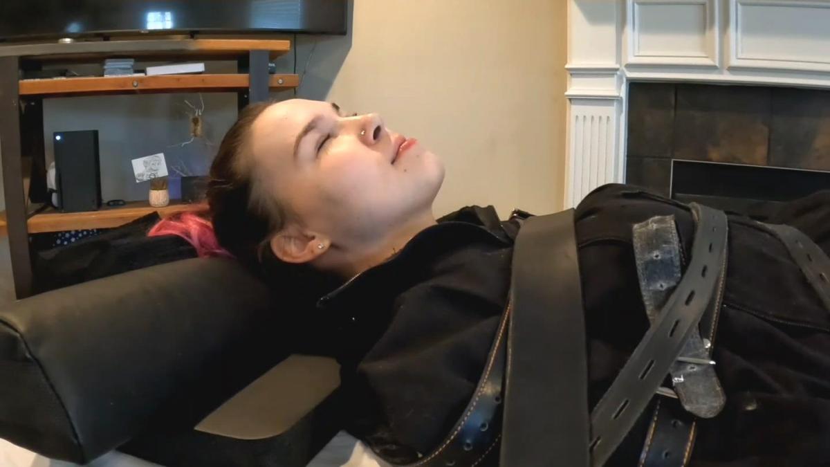 Iris - Mummified Ticklegasm Iris had shot a video with me last spring, where I gave her a foot massage while in a Hogtie Mummification, and she was able to orgasm from that alone! Can't say I'd ever experienced that. Should I be proud of my massages or ...?