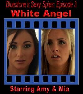 Sexy Spies #3: White Angel Amy plays 18 year old student Jill Chase, a girl who had it all... beauty, a privileged lifestyle, and membership in one of the wealthiest families in the world. Jill's family was blackmailed by an organization named REMO and she was experimented upon to become a super weapon, code-named WHITE ANGEL.<br><br>Unknown to Jill, REMO uses their power to conduct a war of terror against world leaders, major cities, and industrial defence establishments. White Angel became their principal weapon at the forefront of this battle. Once Jill discovered that REMO was an evil organization, she went into hiding. Twenty years later, she is discovered by agent RYKER (played by Mia).<br><br>Even though Jill is 20 years older, as a result of the experiment, she hasn't aged and still looks like a sweet and innocent 18 year old. Jill is constantly on the run and her power of "retro-metabolism" (the ability to return to life after suffering fatal injury) makes her virtually "indestructible". This has made her very arrogant, even when the odds are stacked against her. She never expects to lose. Inexperience and immaturity is what constantly throws our heroine into peril.<br><br>White Angel and Ryker used to be partners in the fight for terror but, since Jill gave her the slip and went AWOL, the organization blames Ryker. She is experimented upon, to try to replicate Jill's powers of retro-metabolism, but they fail. Ryker does have some powers. She's bulletproof, and can suck the life force out of people. The side-effect is that she ages 5 times faster than normal people. She needs to capture White Angel so that the organization, by studying White Angel, can cure Ryker of her accelerated aging.<br><br>This is episode one in the continuing saga of WHITE ANGEL!!!