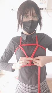 【福利教学】手自由的胸缚-三角形变种三环结 缚りは大好き，ただし，手缚りは嫌だ！