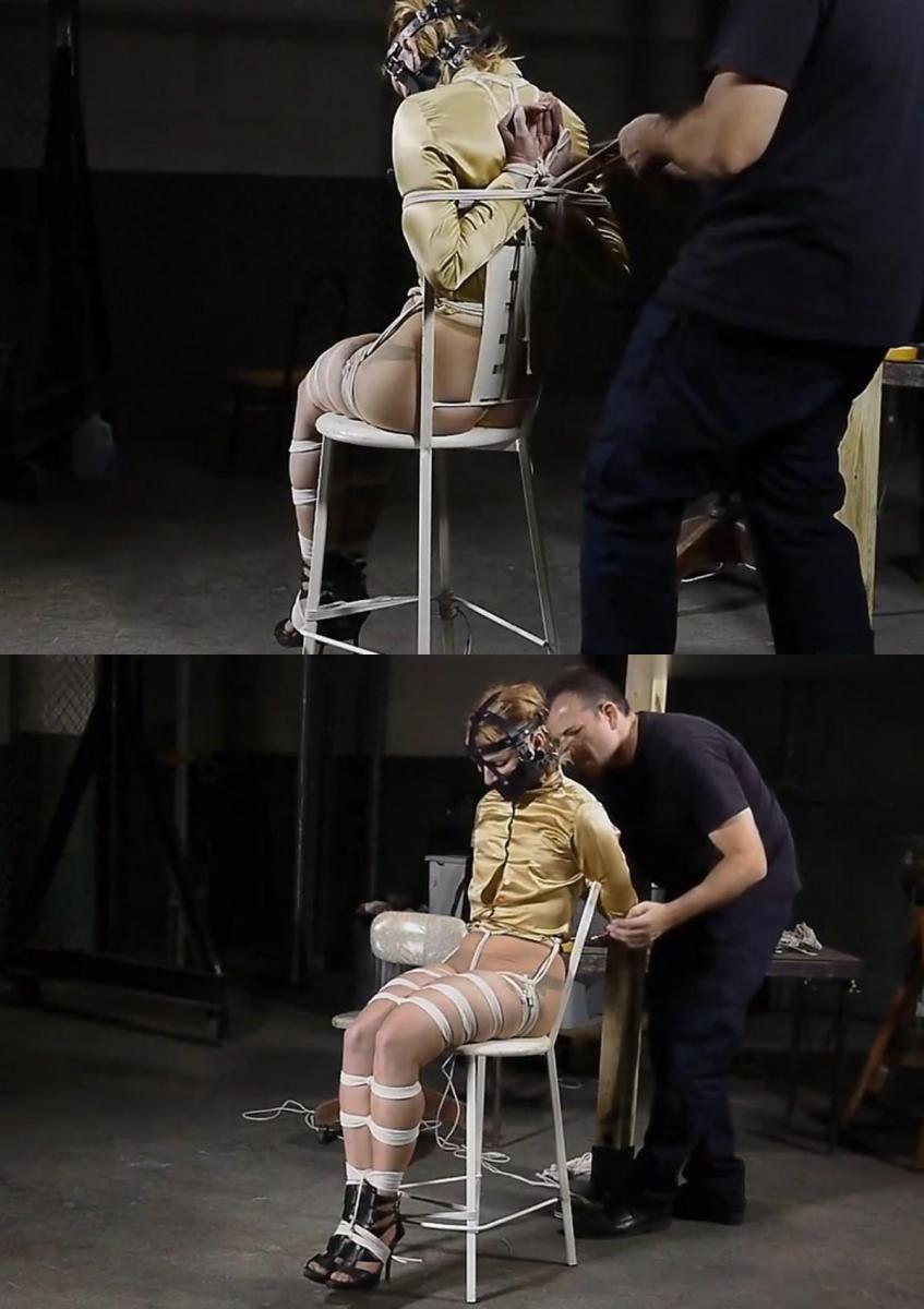 Huge Gags, Drool, and a Reverse Prayer Hogtie for Moxie - Part 2 这个片段从第 1 部分结束的地方开始……莫西坐下后，我取下她脖子上的绳子，然后绑住她的脚踝和脚。 完成后，我解开她的手腕，然后以反向祈祷的方式重新定位她的手臂，并开始将它们绑在那个位置。 我对领带的结果相当满意，但并不完全满意。 我解开了她的口塞，因为现在肯定是换新口塞的时候了。 一旦口塞被揭开，我们就会发现她已经流口水了。 几乎立刻，她的衬衫上就出现了口水渍。This clip starts where Part 1 ended... With Moxie seated, I remove the rope around her neck and then tie her ankles and feet. Once that is done, I untie her wrists and then reposition her arms in a reverse prayer and start the process of tying them in that position. I'm fairly happy with how the tie turns out, but not completely. I remove her gag as it's definitely time for a new one. Once the gag comes off, we see that she has been drooling after all. Almost immediately she has a drool spot on her blouse.