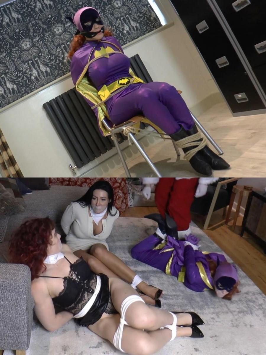 Lexi, Stella & Mila in: The Sinister 'Let it Snow' Org, its VERY Bad Santa Batch & Lexi, Stella & Mila in: The Sinister 'Let it Snow' Org, its VERY Bad Santa Batch & BatGirl Saves Xmas - Well, Not Entirely!……你知道，它开始看起来很像圣诞节了，这两个迷人的宝贝目前正在“思考”她们为圣诞假期计划的所有奇妙的事情，却丝毫不知道米拉的新机器人克劳斯是关于什么的 不仅仅是一点失控！ 当两人大笑着，总体上很高兴时，他们可以发誓，每当他们的目光移开时，这个大胡子家伙的位置都很好，正在改变……不过他已经关机了，所以不可能是这样，不是吗？ 哦，是的，是的！ 两人都发出了一声惨叫，那东西突然毫无预兆地向他们袭来……<br><br>最新的蝙蝠女斯特拉·帕里斯 (Stella Paris) 登场，她潜入樱花街尽头的一所大房子 - 收集到的情报表明，这是一个邪恶计划的源泉，其规模几乎难以估量！ 够好了？ 这个最新计划背后的坏人是一个名为“Let it Snow”的神秘组织，他们的幌子是以神奇的圣诞物品的形式为所有人提供娱乐和欢乐。 然而，他们最新的机器人圣诞老人系列是为更不祥的目的而定制的……事实上，即使是现在，也有一个排的机器人圣诞老人被派往整个南海岸，可以说是被“让它”“出发” 雪地特工。 看来他们的计划就是要让他们偷走圣诞节！ 谁需要格林奇，是吗？<br><br>与此同时，性感的米拉和莱克西穿着最紧身的衣服，在家里挣扎着用大手帕堵住嘴，而这个特别的圣诞老人正在把他们所有的东西装满一个橙色的大袋子！ 两人愉快地蠕动，mmmppphhhh 更是如此，我们肯定想知道谁能拯救他们 - 还有圣诞节！ 有趣的是你应该问！<br><br>当我们让女孩们在房间里倒霉地蹦蹦跳跳时充分迷住我们之后，蝙蝠女孩出现了，有点令人遗憾……拉下她们又大又紧的口塞，她向女孩们保证一切都会好起来的……她只需要去检查一些 在房子里可以找到有关圣诞老人批次的信息！ 当蝙蝠女孩出发时，女士们仍然被绑着等待着。 她很想打架，而且她会得到一场，但优势不是她的，因为大圣诞老人使用投影躲到她身后，然后轰隆隆——手堵嘴时间之后是紧紧绑在椅子上的时间，让头巾劈开，愤怒地咕哝着美女 ！<br><br>哦，蝙蝠女孩如何在椅子上挣扎和紧张，最终成功地释放了自己，我们一定会很高兴看到这一点。 是时候为“让它下雪”而战了！ 但首先，她必须拯救女士们。 现在我们要问，谁来拯救她，因为这个疯狂的圣诞老人再次落到了她的头上！<br><br>很快，披着斗篷的尤物再次被绑起来，所有三个女人都被医用胶带保持安静，并被绑得最牢固。 那会告诉他们！ 现在，回到所有这些令人愉快的抢劫富人和华丽的事情！ 当圣诞老人永远离开时，带着一个彻头彻尾的怪异Ho-Ho-Ho跟着他出去，被束缚的宝贝们最……热情地扭动和扭曲，持续了很长一段时间，并且当他们这样做时，弯曲出最令人难以置信的形状。 多么多汁的圣诞美食啊。 等你看到这个！ 伙计们，我们为蝙蝠女孩感到骄傲吗？ 哇！…You know, it’s beginning to look a whole lot like Christmas, and the two ravishing babes currently ‘mulling’ over all of the wondrous things they have planned for the yuletide holidays haven’t the slightest idea that Mila’s new Robo-Claus is about to go more than just a little haywire! As the pair laugh, and rejoice in general, they could swear that whenever their gaze is averted, this bearded dude’s positions are well, changing… He’s switch off though, so it can’t be, can it? Oh yes, it IS! Both let out a yelp as the thing suddenly, without warning, comes right at them…<br><br>Enter smokin’ BatGirl latest, Stella Paris, as she sneaks into a big house at the end of CherryBlossom Street - intelligence gathered indicates that this is the well spring for an evil plan the proportions of which can scarcely be fathomed! Good enough? The bad guys behind this latest scheme are a shadowy organisation known as ‘Let it Snow’ and their front is in providing amusement and merriment to all in the form of quite magical Christmas items. Their latest line of robot Santas, however, have been custom-built for far more ominous purposes… Indeed, even now, a platoon of them, despatched throughout the South Coast, are being ‘set off’, so to speak, by Let it Snow operatives. The plan, it seems, is to have them quite literally stealing Christmas! Who needs the Grinch, eh?<br><br>Meanwhile, as sexy Mila and Lexi, in their tightest of dresses, struggle bound and gagged over their mouths with big handkerchiefs, at home, as this particular Santa is filling a big orange sack with all of their possessions! The duo squirm delightfully and mmmppphhhh even more so, and we must surely wonder who can save them – and Xmas! Funny you should ask!<br><br>After we have allowed the girls to sufficiently enthral us while they bounce haplessly around the room, Batgirl shows up to the somewhat recue… Pulling down their big tight gags, she assures the girls all will be well… she just has to go check on some info abot that Santa batch to be found in the house! The ladies wait, still tied up, as BatGirl heads off. She is spoiling for a fight, and she’ll get one, but the advantage is not hers as the Big Santa uses projection to get behind her and boom - handgag time is followed by tightly chair trussed time for the bandana cleaved, furiously mumbling beauty!<br><br>Oh, how BatGirl does struggle and strain in her chair, eventually managing to free herself, which we’ll surely enjoy seeing. Time to take the fight to Let it Snow! But first, she must rescue the ladies. And, we now ask, who shall rescue HER as that this demented Santa once more gets the drop on her!<br><br>Soon enough, with the caped stunner all lashed up again, all three women are kept quiet with sticky medical tape and hogtied most securely. That will show them! Now, back to all of this delightful robbing of the rich and gorgeous! As Santa leaves for good, with a downright freaky Ho-Ho-Ho following him out, the bound babes writhe and twist most… passionately, for a good amount of time and as they are about it so bend out THE most incredible shapes. What a juicy Christmas morsel. Just wait until you see this! Are we doing BatGirl proud for you, Guys? Wow!
