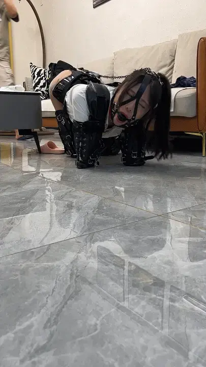 [小九与晴子][全包[X_X]口塞+k9肛勾马具口球折磨] 这次尝试了新玩具k9衣 <br>上篇是全包开口头套加单手套，用链子固定住头，再给脚戴上脚链，塞上[X_X]口塞，拘束感极强，tk抚摸折磨，晴一直挣扎。<br>下篇穿上k9将马具口球和肛勾链接，刚开始连接很松，边溜边加大难度缩短长度 ，晴只能羞耻的把头抬高，小脸被憋到通红，<br>最后使用训练器gc发射。<span style='color:#b0b0b0;'>[隐藏文字，购买后可见]</span>