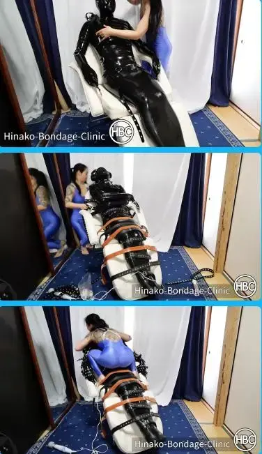 Chair Bondage; Latex Catsuit Guy Tied in Latex Rest Sack and Straitjacket Chair Bondage; Latex Catsuit Guy Tied in Latex Rest Sack and Straitjacket<br>描述：Chair Bondage; Latex Catsuit Guy Tied in Latex Rest Sack and Straitjacket，椅子上木乃伊紧缚