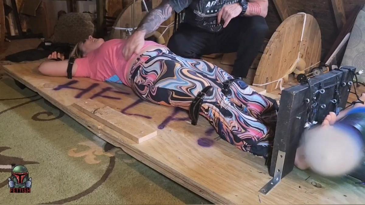 Board Room Meeting - Kendra Lynn Kendra returned and with that laugh I just had to have her on this contraption! First time we shot together I was just starting out, and didn’t have the array of setups I do now. Arms, and legs belted in, her feet in stocks - I start the terminator! Brushes running along her trapped bare soles, I work the rest of her available body bringing laughter no matter where I touch her; a good day!