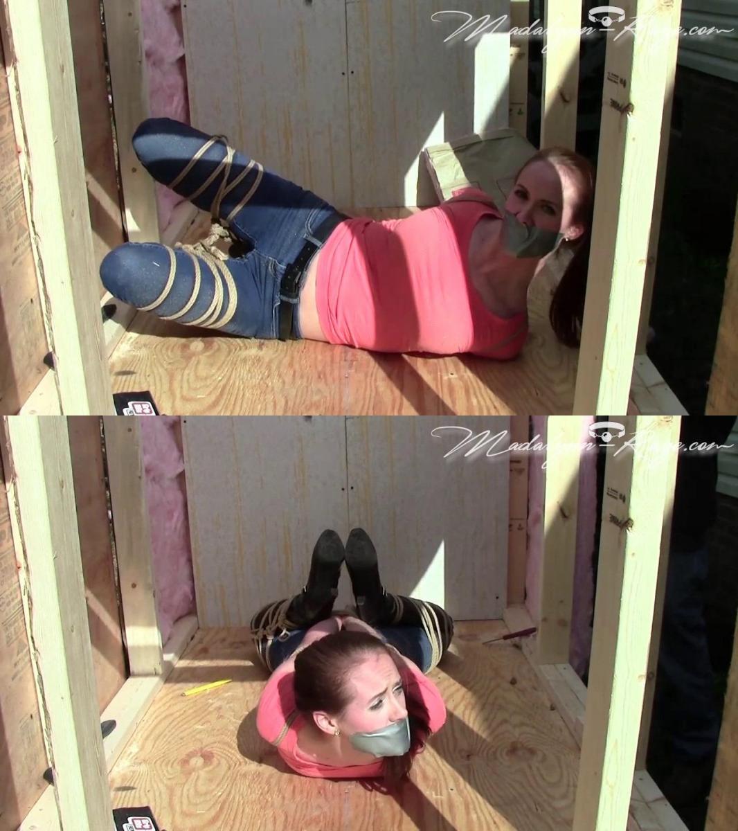 Caught in Construction Caught up by a couple of construction guys at a new work site, madalynn is set to wiggle and mmpphhhh through her gag while they're on lunch break.