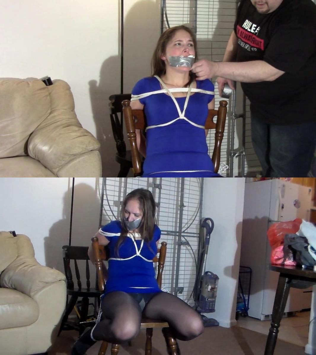 Rachel Adams: Damsel Audition, Part 2 雷切尔的束缚试镜仍在继续。 她的嘴再次被塞住，这次她嘴里塞着布，并用胶带封住她的嘴唇。 尽管她苦苦哀求，无助的女孩还是被摸了，直到那个男人决定让她小睡一下！ Rachel's bondage audition continues. She is gagged once again, this time with cloth in her mouth and tape to seal her lips. The helpless girl is groped despite her gagged pleas until the guy decides it's time for her to take a nap!