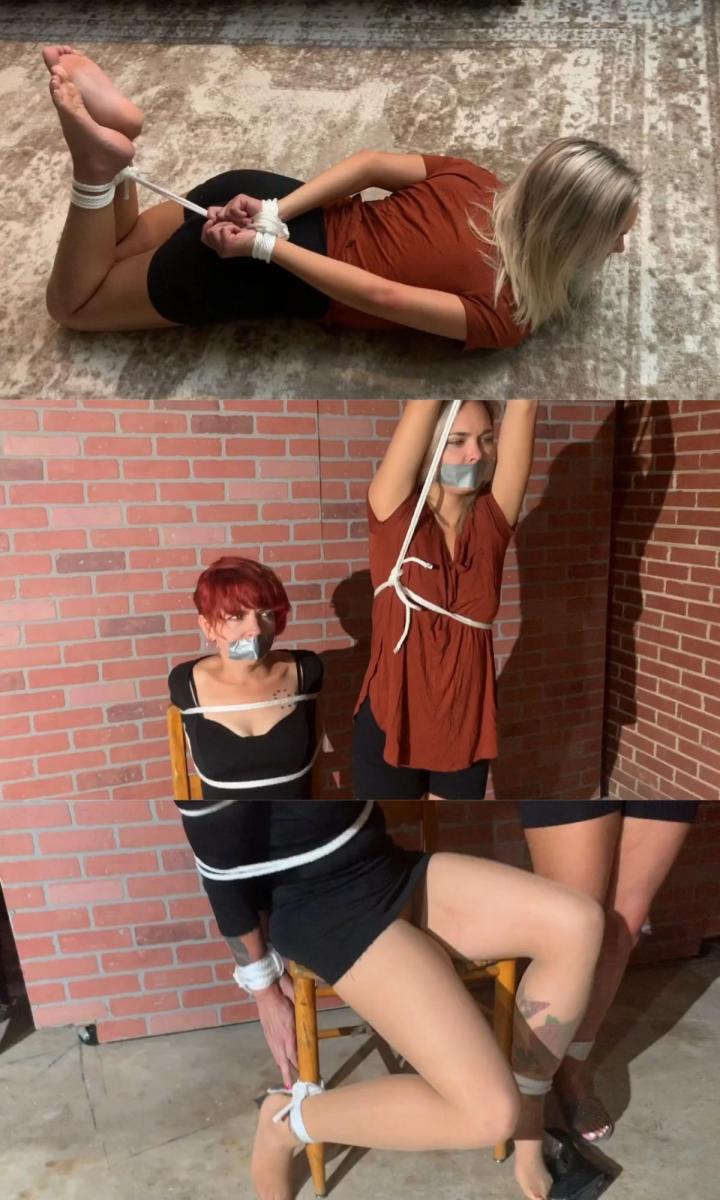 Sisterhood 布莱克·拉维斯塔和科黛莉亚·亚当斯饰演重聚的姐妹。 科黛莉亚来拜访布莱克，科黛莉亚经过研究发现布莱克是她的继姐妹。 布莱克对此表示怀疑，但让她的继妹陪她一段时间，看看这是否属实。 布莱克有很多钱，她认为这可能是她发财的策略。 布莱克计划通过抢劫科黛莉亚的所有财富来考验她。 她的一个朋友把她绑了起来并抢劫了她。 科黛莉亚回到家，发现布莱克被绑住了，嘴巴被塞住，并告诉她不要担心，因为她有很多钱。 正如科黛莉亚所说，她被抓住并带到了一个未知的地方，布莱克挣扎着想要逃脱。 布莱克会找到并营救她的继姐妹吗？Blake LaVista and Cordellia Addams star as reunited sisters.  Blake gets a visit from Cordelllia who has researched and found Blake to be her step-sister.  Blake is skeptical but lets her step-sister stay with her for a little while to see if this is true.  Blake has a lot of money and thinks this may be a ploy to get her riches.  Blake has a plan to test Cordellia by setting up a robbery of all her riches.  She has a friend tie her up and rob her.  Cordellia comes home and finds Blake bound and gagged and tells her not to worry as she has tons of money.  As Cordellia says this she is grabbed and taken to an unknown place leaving Blake to struggle to get free.  Will Blake find and rescue her step-sister?