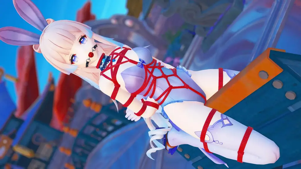 原神3D——心海兔女郎捆绑，鱼啊鱼啊鱼 心海兔女郎龟甲缚，用了比较仙气的舞蹈动作，然后让心海骑了下木马。<br><span style='color:#b0b0b0;'>[隐藏文字，购买后可见]</span>