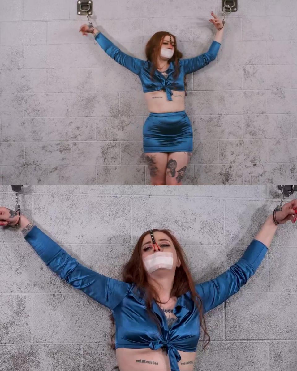 GAGGED GIRLS STORIES: GAGGED FOR GAME DAY (STARRING FRESHIE JUICE) 又到了比赛日，而 Freshie Juice 却对此一无所知。 朋友们来参加大型比赛吗？ 她决定放下心来！ 但是，和往常一样，事情并不完全按照她的意愿发展，她发现自己被绑住了，嘴巴被胶带封住，她可爱的鼻子被拉成一个带有鼻钩的小猪鼻子，让她蠕动，以提醒她自己的位置。<br><br> <br><br>从楼上，我们可以听到游戏的声音，随着 Freshie 渐渐进入她梦幻般的束缚空间，以她自己特殊的方式享受游戏的一天，游戏的声音逐渐消失！<br><br> <br><br>“我知道我有时会有点唠叨。我不是故意那样的，它只是出来了。所以这个周末，当我的男朋友想让他们过来观看比赛时，我很沮丧，因为他们 总是留下一团糟，猜猜谁来清理它？<br><br> <br><br>我想我有些过分了，说了一些不该说的话，因为现在他们都在楼上看比赛，而我又被困在这里了。<br><br> <br><br>但尽管我极力抗拒和挣扎，但事实是我真的很喜欢被束缚和堵住嘴。 一想到楼上的所有人，而我却被绑在下面，无助，这让我非常兴奋。<br><br> <br><br>请不要告诉我男朋友，我不想让他停下来。”It is Game Day once again and Freshie Juice is having none of it.  Friends over for the big game?  She's decided to put her foot down!  But, like always, things don't exactly go her way and she finds herself bound and tape gagged, left to squirm with her cute nose pulled up into a piggy snout with nose hooks to remind her of her place.<br><br> <br><br>From upstairs, we can hear the sounds of the game, which gently fade as Freshie drifts off into her dreamlike bondage space, enjoying game day in her own special way!<br><br> <br><br>"I know I can be a bit of a nag sometimes.  I don’t mean to be that way, it just comes out.  So this weekend when my boyfriend wanted to have the guys over to watch the game, I got upset because they always leave a mess and guess who has to clean it up?<br><br> <br><br>I guess I overstepped and said some things I shouldn’t have, because now they are all upstairs watching the game and I am stuck down here once again.<br><br> <br><br>But as much as I resist and struggle, the truth is I actually love being bound and gagged.  It turns me on so much thinking of all of them upstairs, with me bound and helpless down here.<br><br> <br><br>Please just don’t tell my boyfriend, I don’t want him to stop."
