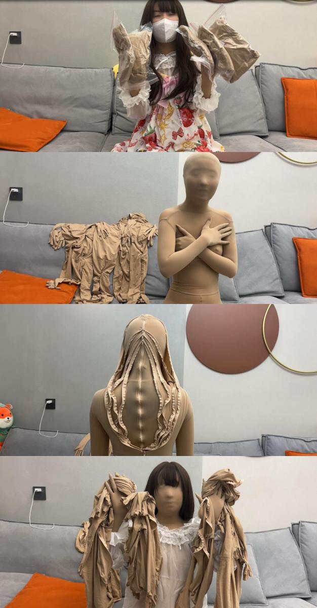 【ZENTAI】多层Zentai，从超薄到最后六层包裹，五官崩得失去直觉，说话呼吸都困难。 从一层超薄Zentai开始一层一层的天鹅绒Zentai包裹，每一层都是艰难的挑战，从失去触觉到后面直接视线完全黑暗<br>到第三层就要辅助穿了，到第六层几乎失去任何感官，一片漆黑，脸崩得失去直觉，再到后面挑战不要辅助自己一层一层脱下来<br>这段时间可能会陆陆续续发布一些之前的Zentai库存