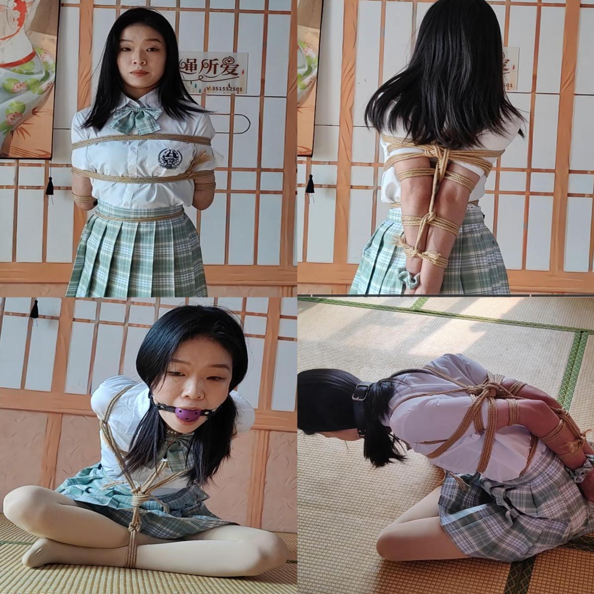娜娜试镜《后手观音和超紧欧式直臂海老缚放置》及访谈 一绳所爱工作室拍摄<br>娜娜试镜，接受程度非常高，先是绑上后手观音，坚持了一会，后给他绑上一个超紧的欧式直臂，戴上4.5CM的口球被绑成超紧的欧式直臂海老缚放置。从表情能看得出来因为太紧了，有点坚持不住了，最后解开的时候说手已经麻了。<br>结尾是简单的访谈。<br>有喜欢娜娜的或者想定拍的可以联系我QQ：2415908152<br>为保护模特权益和妖狐社区，只在妖狐本站发布，请勿盗版转载到其他地方，若产生一切后果，盗版者承担全部后果，与原创者无关，已声名！