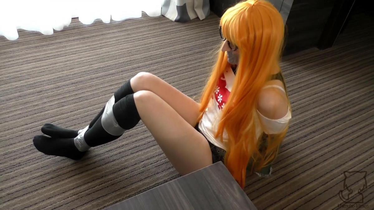 Video No more Horror Movies for Futaba Tapegag, plastergag, stuffgag, tape bound, chloroform, knock out, on screen gagging, on screen tieing, socked feet, socks, struggling, moaning, gag talk, hopping, re chloroformed, tape hogtie, hot pants