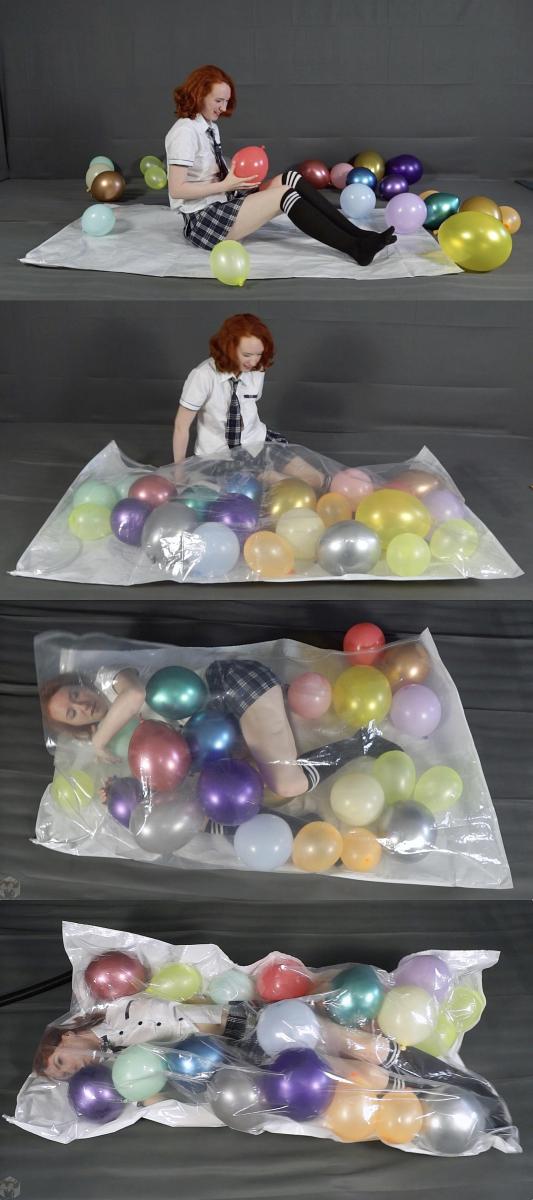 Colorful balloons in a vacuum bag with Sonia 比较新颖的一期，大家喜不喜欢我就不知道了。<br>把气球塞满真空床，随后人钻进去，抽干空气。<br>整个人在气球的包裹拘束中，蠕动享受。