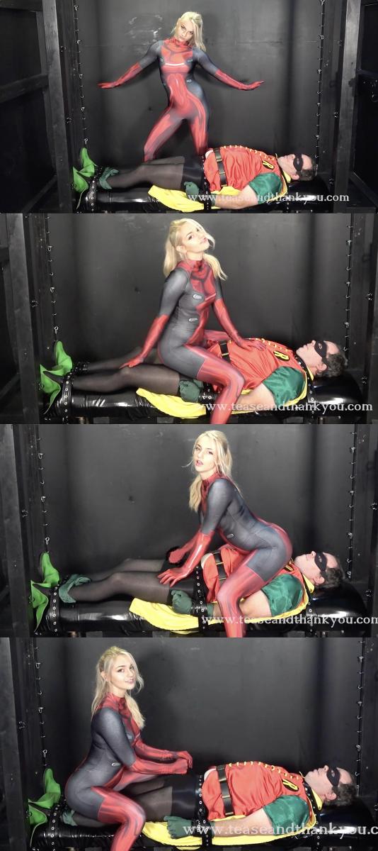 Robin's Submissive Downfall Mandy化身红衣超能战士，寸止玩弄绿林好汉罗宾逊。<br><br>Mandy女王介绍：<br>高冷颜值 微胖极品身材。<br>骚爆炸的表情 勾魂的呻吟浪叫 顶级技术。<br>能被她调教一次，真是此生无憾啊。