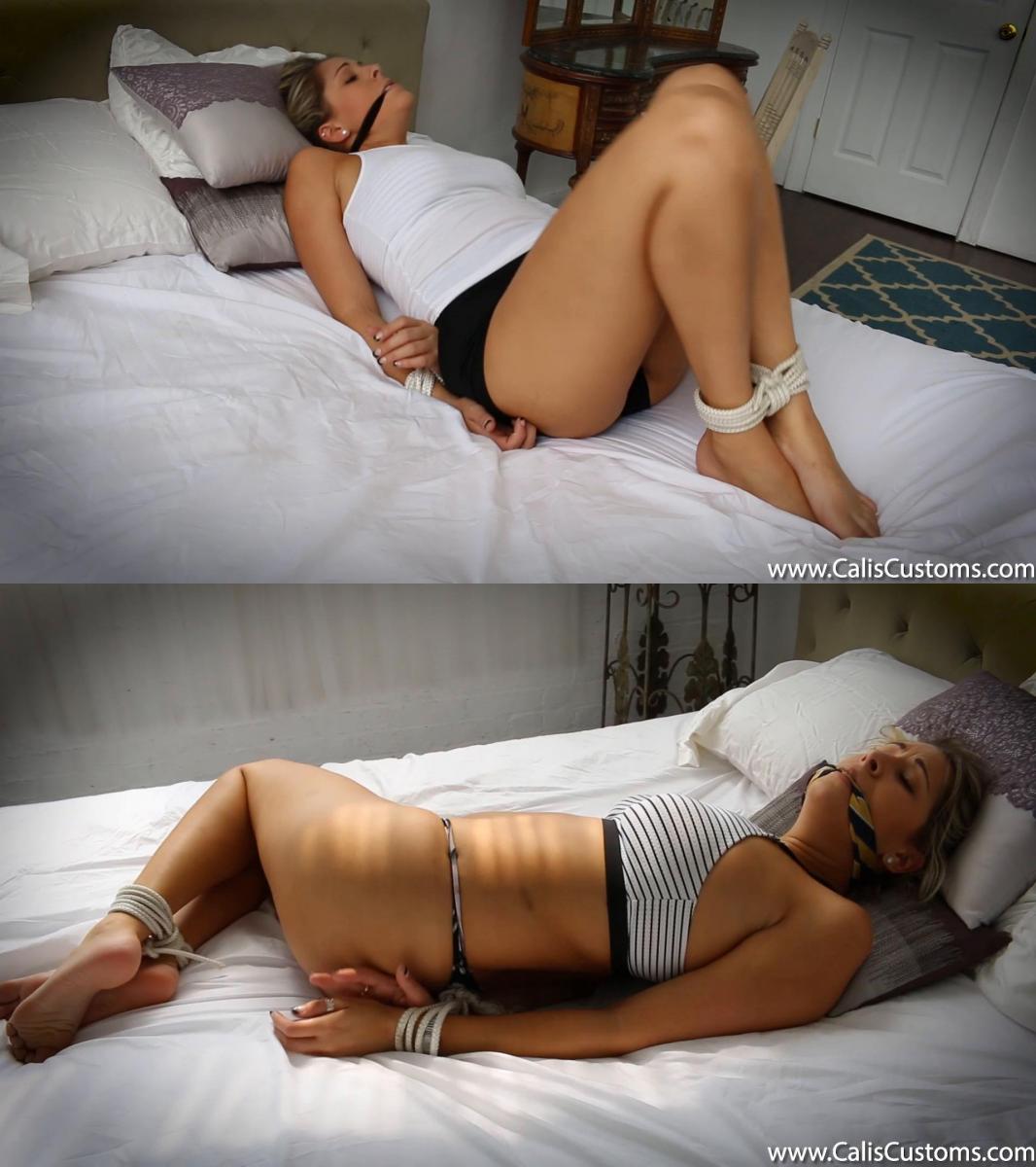 Fantasy Ropes (hd) 你看到邻居尼基·布鲁克斯 (Nikki Brookes) 从健身房步行回家。 她与你闲聊，并询问她是否可以稍后过来送一些你的邮件。 你自然答应了，她狼狈地大步走开。 你开始幻想她在床上……呻吟……在你的控制下……手腕和脚踝都被绑住，就像《只有你能拯救她》中的小姑娘一样，但你宁愿看到她通过嘴塞呻吟 ，然后在床上扭来扭去，试图挣脱束缚。 稍后你会放她出去的。<br><br>但现在，妮基·布鲁克斯，你的好邻居，想稍后带着你的邮件和一些食物过来……有点像约会……而你想梦想着朝着束缚的方向迈出一步。 她在那儿挣扎，在你的绳索控制下非常性感……但是当尼基跑回她的公寓门口时，你被拉回现实……你仍然站在那里做着白日梦，想象着看到她被绑起来！ 她去跑步了，现在需要准备好在下午 6 点见您！<br><br>在你等待她的这短暂的时间里，你又开始幻想了……她只穿着胸罩和内裤……丝质领带划破了尼基的嘴……她的绳子也同样紧。 你确定了这一点。 你会看到尼基像个小姑娘一样无助地滚来滚去！ 太性感了！ 她在绳子上扭动了一下，抬头看着你，透过她的口塞呻吟着。 她挣扎着手腕和脚踝，试图松开绳子，但没有任何效果。 尼基无法摆脱你顽皮的绳子幻想！<br><br>You catch Nikki Brookes, your neighbor, walking home from the gym. She small chats with you, and asks if she can come by later with some your mail. You naturally agree, and she embarrassingly strides off in a hurry. You start to fantasies about her on your bed... moaning... under your control... in wrist and ankle binds like your little damsel in Only you can save her, but you’d rather see her moan through her mouth gag, and wiggle around in your bed, trying to get free. You’ll let her out later.<br><br>But for now, Nikki Brookes, your fine ass neighbor, wants to come over later with your mail AND some food... kind of like a date... and you want to daydream about taking this a step in the bondage direction. She struggles there, very sexy under your rope control... But you are snapped back into reality when Nikki runs back to her apartment door... you are still standing there daydreaming about seeing her all tied up! She went for a run and now needs to get ready to see you at 6pm! <br><br>In this brief time of you waiting for her, you start fantasying again... she’s in only a bra and panties...    a silk tie cleaves Nikki’s mouth... and her rope ties are just as tight. You made sure of that. You get to watch as Nikki just rolls around looking helpless like a little damsel! It’s so sexy! She twerks a little in her ropes, and moans through her cleave gag as she looks up at you. She struggles her wrists and ankles to try to loosen the ropes, but it does no good. There’s no way for Nikki to escape your naughty rope fantasy!