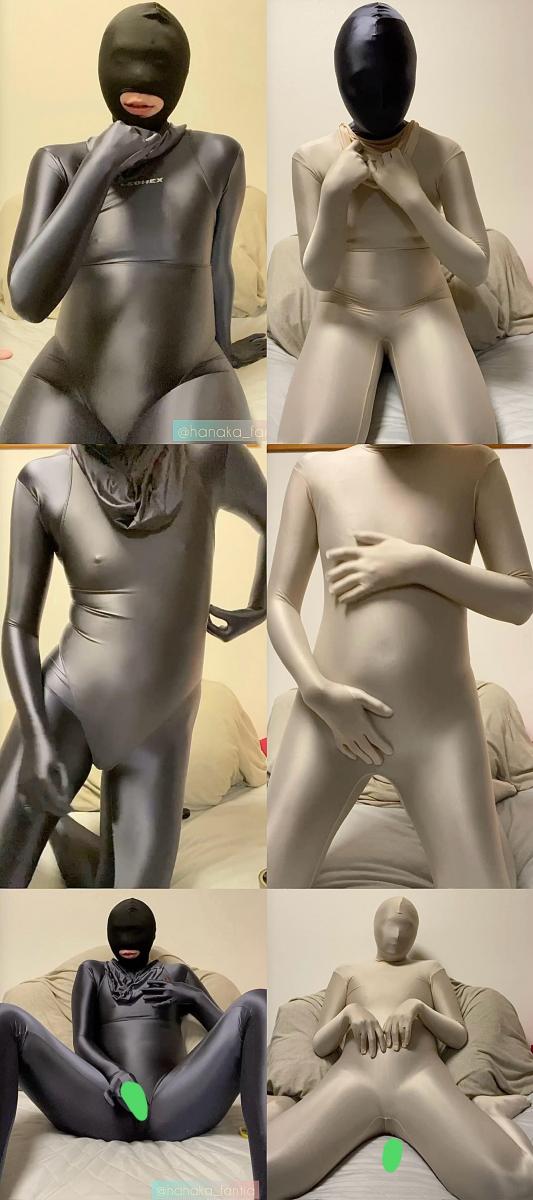2023-12-1 【︎✿小花︎✿】①SKIN ZENTAI LADY 花花姐姐的双层zentai强高ZX自虐play。<br><br>华花小姐姐裆部塞着入体吸震跳D。<br>身穿一层黑色zentai、一层光泽泳衣、一层肤色zentai。<br>额外头戴一层漏嘴头套。<br>然后遥控开启跳D，进行强高自虐play。<br>一边抚摸自己享受着三层光泽衣物的紧致丝滑包裹，一边感受着裆部的块感。<br>一波一波的糕潮不断袭来，三层头套带来的ZX感让眼前越来越黑，大脑一片空白。<br>华花快乐的呻吟着，感觉整个人都在向着恋物淫乐的深渊里不断坠落......