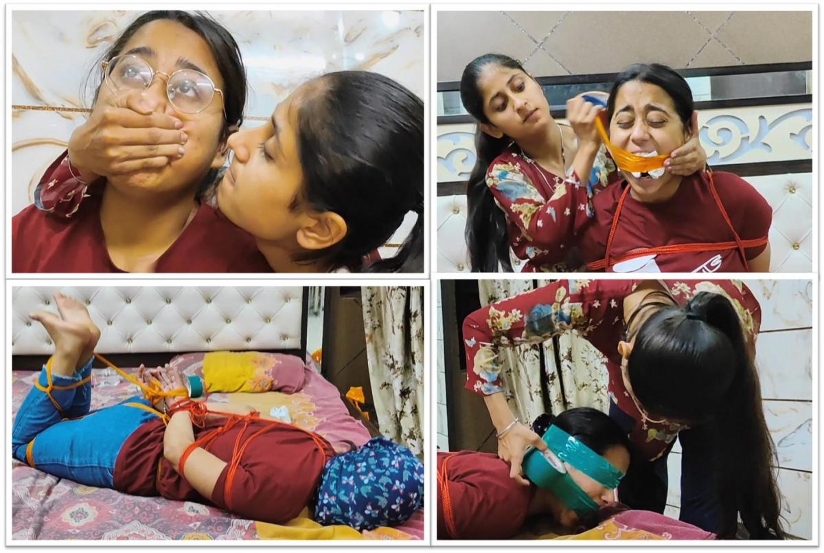 Indian girl takes bondage revenge on friend who ditched her Title: Indian girl takes bondage revenge on friend who ditched her<br><br>Description: Indian girl takes bondage revenge on friend who ditched her<br><br><br><br>Includes handgag, smoothering, rope bondage, hogtie, tapegag and blindfold