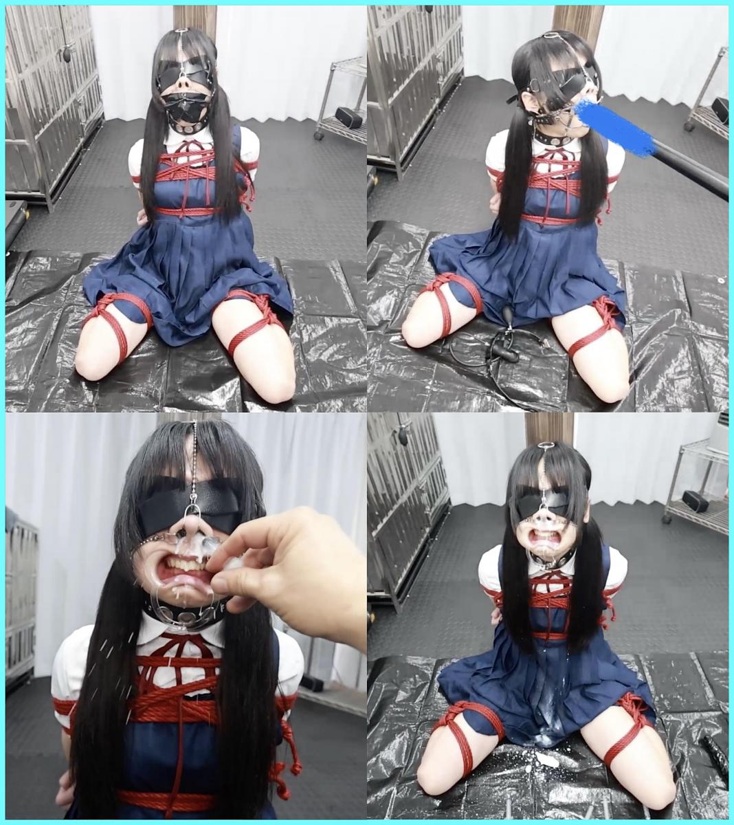 10分〜【制服拘束鼻責め調教】complete plan 元素：<br>JK制服、桩缚、全身缚、龟甲缚、鸭子坐<br>蒙眼、口枷、鼻钩、项圈<br>牛奶注射鼻饲、呛奶窒熄、假丁深喉<br><br>制服拘束鼻責め調教<br>制服拘束鼻责调教<br>Uniform restraint<br><br>搬运自——緊縛、監禁、ヒトイヌ、ボンテージ、拘束 (Lemon)