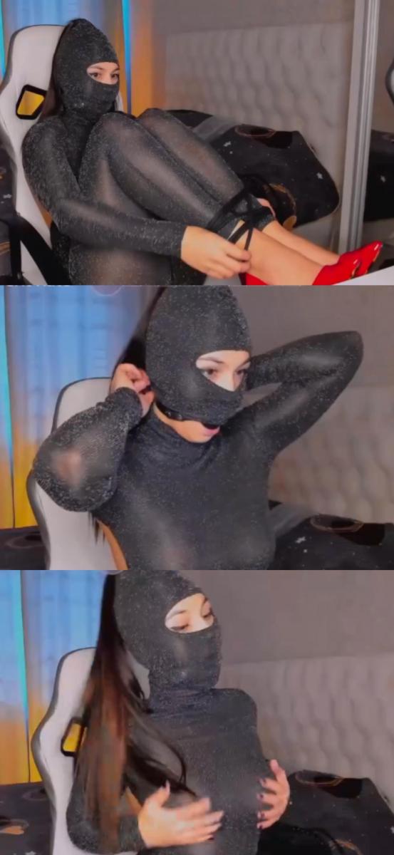 time_for_pleasure 251223 1147 Chaturbate female 创作：miss_tutti<br>INS网红miss_tutti 12月25日部分直播录像<br>经典黑色闪光毛紧身衣，露背装，脱下头套后戴上口球，用绳子将红色高跟脚绑上，手铐捆绑体验更有小怪兽震动体验，后戴上头套全程抚摸<br>喜欢皮衣捆绑的朋友别错过了<br>以后会陆续更新相关内容，希望大家多多支持