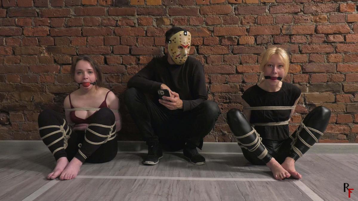 Arina vs Frida - Super Hogtie Challenge (UHD 4K MP4) RF studio production<br>解压：<span style='color:#b0b0b0;'>[隐藏文字，购买后可见]</span><br>在本短片中，您将看到两个小可爱 Arina 和 Frida 之间的捆绑比赛。她们将进行三轮比赛，最终决出胜负。失败者将赤脚接受 bastinado，而获胜者将有机会观看并参与这一过程。<br><br>接下来，让我们进入比赛环节： 一共有三轮比赛，女孩们在前两轮比赛中被绑在一起，在第三轮比赛中被绑在一起，她们将比拼速度。<br><br>第一轮和第二轮： 女孩们被绑着，嘴里塞着球塞，必须在规定时间内各自完成从房间一端到另一端再返回的距离。<br>第一轮和第二轮的不同之处在于，女孩们的嘴被不同的塞子堵住。在第一轮中，Arina 的嘴被塞上了马具球塞，在第二轮中，她的嘴只被塞上了球塞；而 Frida 在第一轮中只被塞上了球塞，在第二轮中则被塞上了马具板塞。<br><br>第三轮： 女孩们穿着蛙鞋，嘴里塞着塞口器，必须争分夺秒地完成更长的距离。她们必须跪着爬完第一段路程，背着爬完第二段路程。<br><br>最后，根据这三轮比赛的结果，失败者将被罚光着脚踩在 bastinado 上。尽情享受吧<br>In this clip, you will witness a bondage competition between two cuties Arina and Frida. The girls will compete against each other in three rounds, after which a winner and a loser will be determined. The loser will be subjected to bastinado on their bare feet, while the winner will have the opportunity to watch this process and participate in it.<br><br>So, let's move on to the rounds themselves: There will be three rounds in total, in which the girls, tied in a hogtie in the first two and a frogtie in the third, will compete against each other for speed.<br><br>1st and 2nd rounds: The girls, in hogties with ball gags in their mouths, must individually complete a distance from one end of the room to the other and back within a certain time.<br>The difference between the 1st and 2nd rounds is that the girls' mouths are gagged with different gags. In the first, Arina has a harness ball gag, in the second, just a ball gag, while Frida has just a ball gag in the first, and in the second, a harness panel gag.<br><br>3rd round: The girls, in frogties with gags in their mouths, must race to complete a longer distance. They must crawl on their knees for the first part of the distance and on their backs for the second part.<br><br>In the end, based on the results of these three rounds, the loser will be punished by the bastinado on their bare feet. Enjoy!