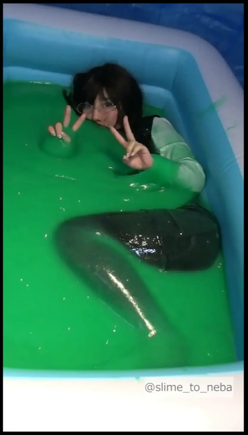 【1000プラン限定】緑膜スライム 作者：スライムスキー<br>内容：スライムに絡まっていただきました!  比率　水6L:グアーガム55g  今回も極力音を編集しません。<br>我被粘液缠上了！  配比：水6L:瓜尔胶55g  这次也尽量不编辑声音。
