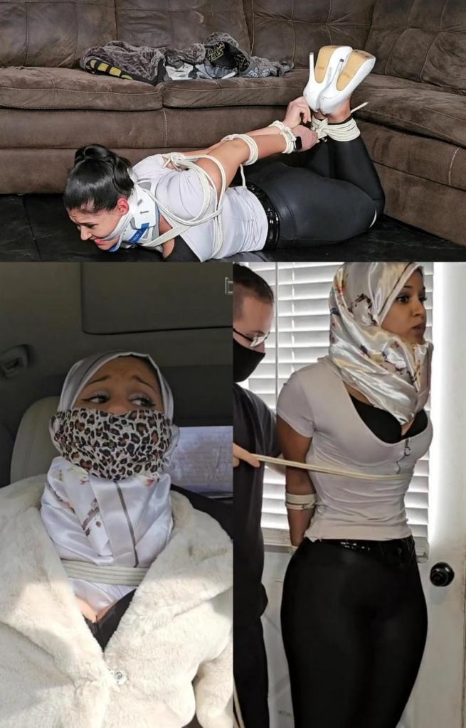 Calisas Bondage Diaries: Damaged Goods 卡丽莎的表现不太好。 她戴着不舒服的颈托不知多久了，而且不好意思离开家。 她最好的朋友最终说服她用围巾隐藏支架，卡丽莎决定这么做。 她做得出奇的好，但正当她准备离开时，一个蒙面男子走了进来。 卡丽莎告诉他拿走他想要的东西然后离开。 但是，他想要卡丽莎。 当他靠近猎物时，他注意到她穿着的紧身胸衣。 他趁着这个有趣的机会，把卡莉莎的腰收紧了！ 不仅如此，他还将她的手肘和手腕都死死的绑在背后！ 这让卡丽莎越来越不舒服。 她告诉该男子她损坏了物品，试图获得自由，但没有成功。 坐了一会儿车后，卡丽莎（被完全捆绑并堵住嘴）被带进一间黑暗的房间，并被绑在地上。 被绑起来，用颈托、紧身胸衣、堵嘴和所有其他束缚来结束它？ 这不是卡丽莎的一天。Calisa isn't doing too well. She's stuck wearing an uncomfortable neck brace for who knows how long, and too embarrassed to leave her house. Her best friend ends up convincing her to just hide the brace using a scarf and Calisa decides to go for it. She does a surprisingly good job but just when she's about to leave, a masked man enters. Calisa tells him to just take what he wants and leave. But, he wants Calisa. As he inches closer to his prey he notices the corset she's wearing. He takes advantage of the fun opportunity and cinches Calisa's waist to the max! Not only that but he also ties her elbows and wrists tightly behind her back! This is just getting more and more uncomfortable for Calisa. She tells the man she's damaged goods in an attempt to gain her freedom but it doesn't work. After a short ride in his car, (completely bound and gagged) Calisa is brought into a dark room and hogtied on the ground. Hogtied, with a neckbrace, tight corset, gag and all the other bondage to top it off? This is just NOT Calisa's day. 