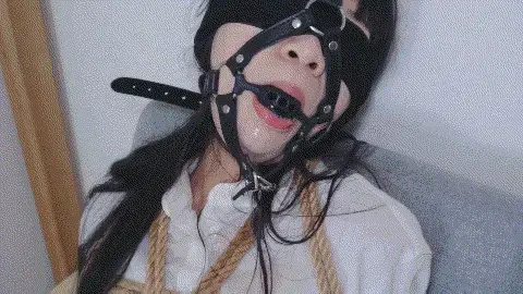 【冷与贝209】定拍OL美女捆绑口球 定拍作品，OL装黑丝美女捆绑在椅子上，戴马具口球，挑战项目是口水将胸前衣服全部打湿为止，前7分钟为全身展示，后面20分钟为上半身特写.<br>下载后再解压，解压密码leng解压后改后缀为.MP4