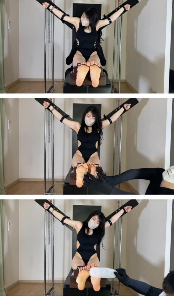 【福井みれい】足裏丸見え！改良版くすぐり専用椅子！ 【福井みれい】ちゃん<br><br>今回はくすぐり専用椅子<br>改良版でくすぐり倒しました！<br><br>足枷をつけたこの改良版くすぐり専用椅子！<br><br>足の裏の指全部が1本1本見えて<br>かなり美しい絵になっています。<br><br>はじめは上半身を中心にくすぐっていきます。<br>途中で足裏を挟むのですが<br>大絶叫が止まらない！<br><br>腋、腹がら空きくすぐり専用スーツ<br>かなりエロい！！！<br><br>ぜひご堪能ください<br>【福井美玲】酱<br><br>这次是搔痒专用椅子<br>用改良版挠倒了！<br><br>这款带脚镣的改良版搔痒专用椅子！<br><br>你可以看到脚底的每一根手指，<br>这是一幅相当美丽的画。<br><br>一开始以上半身为中心进行搔痒。<br>中途会夹住脚掌<br>大尖叫停不下来！<br><br>腋下、腹部空的搔痒专用西装<br>相当色情！！！<br><br>请一定要好好享受
