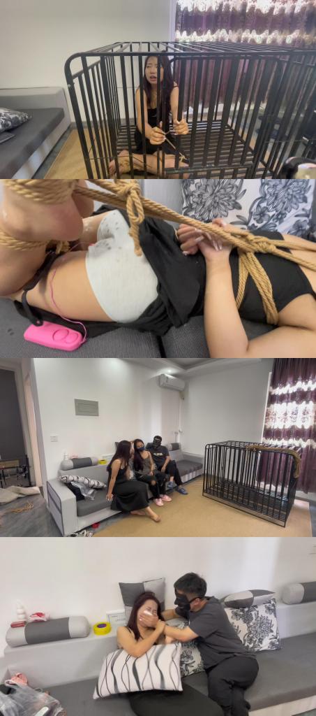 【延江艺束】原创  女朋友帮我抓人形女犬（第一集） 滴蜡 鞭打 蹂躏 胸缚驷马捆绑 丝袜堵嘴 电动工具强高QG ‘关进狗笼TJ’ 女朋友帮我抓人形女犬（第一集） 在家呆着无聊 跟女朋友说想找一个新的女宠玩玩 女朋友正好最近总去酒吧认识一个性子特别烈的女孩 于是我和女朋友就商量好要把她约出来抓住当成玩物 我准备好了一切之后 那个女孩就如期而至了 我的女朋友看到我已经准备好了 于是便找了一个借口出门了 留下我和那个名叫春春的女孩独自在家 我把她用MY迷晕之后给她来了一个日式缚胸 把她的一对大白兔紧紧的勒住 又把她的双腿一字绑了起来 就在马上就要绑好的时候 春春醒了过来 刚醒来看到我的动作 就对着我破口大骂了起来 我越听越气 于是拿起女朋友的原味丝袜堵住了春春的嘴 开始对春春的全身上下抚摸了起来 她挣扎的很厉害 还用力的踢了我 我一生气 拿起鞭子就开始抽打她 但是只是用鞭子我又觉得不解气 找出了蜡烛 对着春春的臀部和[X_X] 就疯狂地滴蜡 烫的她疯狂的扭动身体叫的也愈发惨 报复了一会之后觉得没意思了 突然想要好好的玩弄她 我找出了TD 抵在她的小花园开到了最大马力 疯狂的玩弄她 她也在我的大力揉搓下 自行强高了 当我玩够了之后我拿出了塞在她嘴里的原味丝袜 谁成想 刚拿出来 春春就开始骂我 由于当时我也玩够了也累了 听到她骂我 我一生气用力的抓起她的头发就把她扔进了狗笼子 当春春一进到狗笼内 她的恐惧被无限的放大 居然开始祈求我饶过她放放她出去 但是刚才她骂我的时候我非常生气于是我疯狂的敲打狗笼 春春则是蜷缩在狗笼里害怕的瑟瑟发抖 玩弄了一会之后由于太困了 我准备先睡一觉 等睡醒了再继续开始新的征程 尽请期待下一集....<br>【延江艺束】原创工作室。面向全国爱好者开放，本工作室提供绳艺捆绑模特服务、体验女绳师捆绑服务、体验长时间囚禁服务、场地出租、原创视频套图销售、作品可私人定制、模特原味丝袜出售等，另外本工作室招募同好合作伙伴。QQ：2694500311<br>