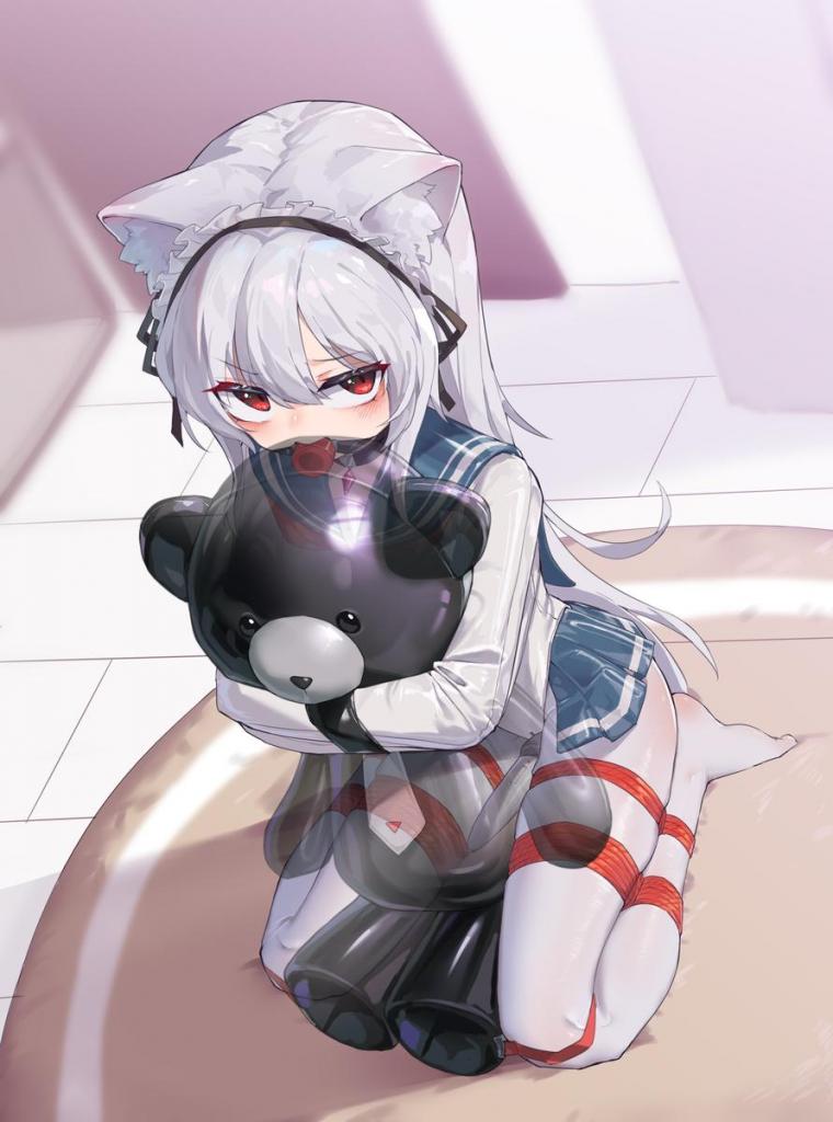 少女紧缚+玩具调教 - 画师：くまねこ [堵嘴,股绳]