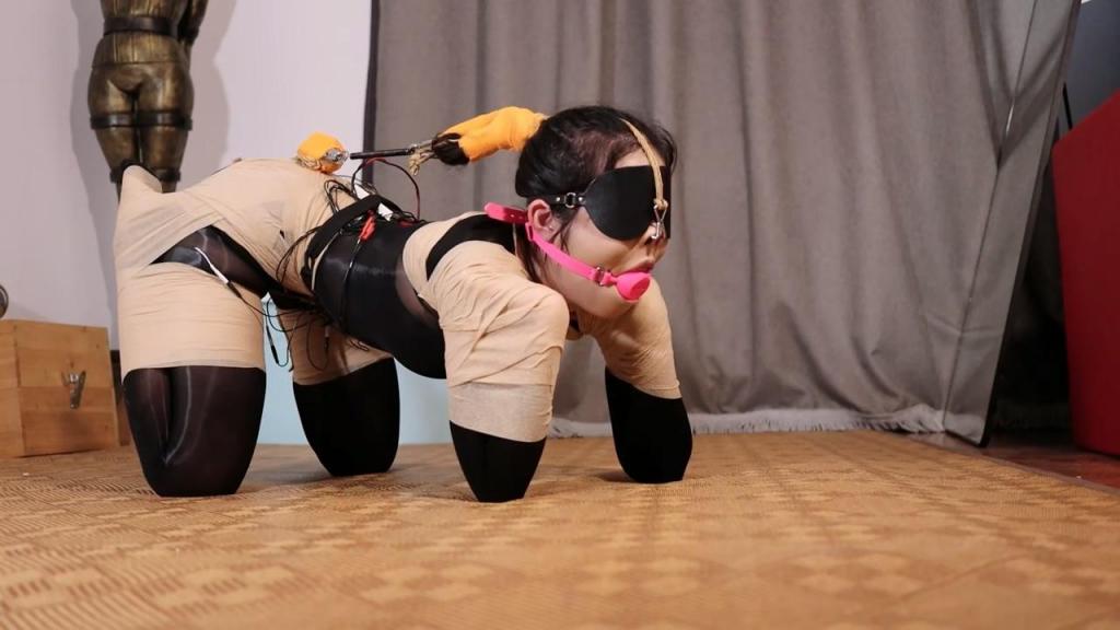 路由工作室：新模小月郊狼电控犬缚 工作室的黑科技升级了 大小：1.03G<br>时间：36分钟<br>原创工作室：路由工作室<br>解压密码：123456<br>路由工作室之前换了场地，也更新了一波设备，新模特小月刚来就用上了工作室最新的黑科技。小月被犬缚在地上后大腿上贴了4块电极片，而电控的启动装置就是牵引了鼻钩的弹簧，只要小月头稍微动一下拉动弹簧就会触发电击模式，从未体验过电击的小月被电的浑身发抖又不敢乱动，就在这种限制下还被强迫犬缚行走，最后被电的瘫软在地上还不忘把头高高的抬起来害怕被电到。