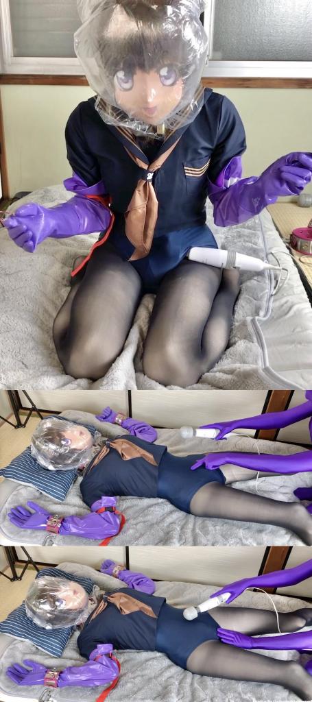 着ぐるみ〇〇手袋呼吸 kig娃娃，身穿黑丝外加连体泳衣，戴着乳胶手套被大字拘束在床。<br>被zentai小伙伴拿快乐棒强高玩弄，同时头套塑料袋窒熄折磨。<br>糕潮来的时候直接抽的蹦起来了。<br><br><span style='color:#b0b0b0;'>[隐藏文字，购买后可见]</span>