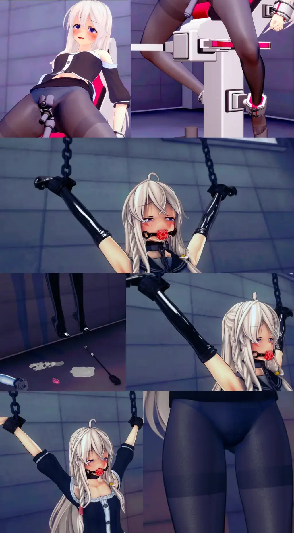 【3D动画】SM监狱（被监禁调教的奴隶少女）------在没有完全调教之前，迎接她的将会是怎样的虐待呢？ 大家好，欢迎来到SM监狱，这里专门收编各种少女<br>我们的主要任务是把她们调教变成听话的小M奴隶<br>最后再送回她的主人身边<br>机械调教 炮机 SM虐待 监禁折磨 拘束虐待【服饰差分（黑的，白的，网格的，胶衣，拘束衣，都有，一次性满足所有的xp~）】<br><br>被惩罚的少女被送上了机械按摩椅，等到少女即将忍受不了的时候<br>主人将炮机拿了出来，少女禁不住连续强高的虐待，昏了过去<br>等到醒来时，发现自己被带上了口球，四肢被拘束在墙上<br>一旁的主人露出轻蔑的深情，同时命令狱卒继续折磨少女.......<br><br>