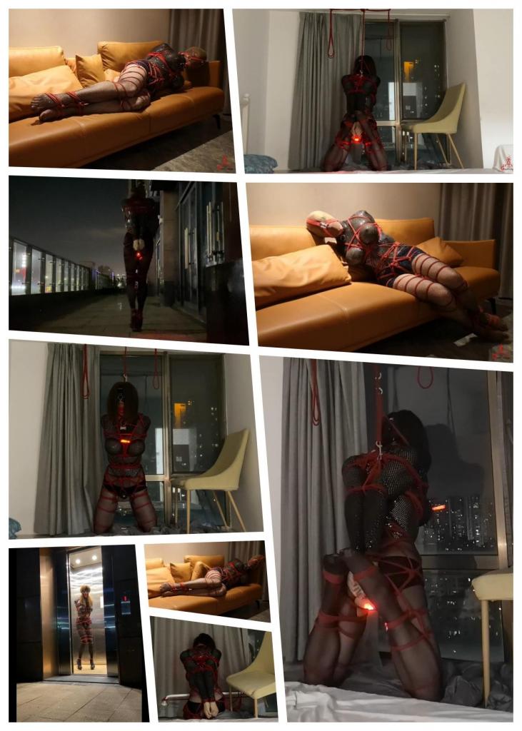 ♥♥♥CD伪娘小诡的自缚119 电梯里蹦出的惊喜♥♥♥ 这次有个小意外<br>大小腿折叠自缚吊在窗户上的时候<br>居然把横梁拉断了<br>绳子全缠到了一起<br>解开有点难搞<br>小诡该减肥了<br>露出的地方是一处商铺群<br>电梯只有二楼<br>小诡终于大胆钻进了电梯<br>就这样~<br>百度盘用户下载解压后，修改后缀名.MP4