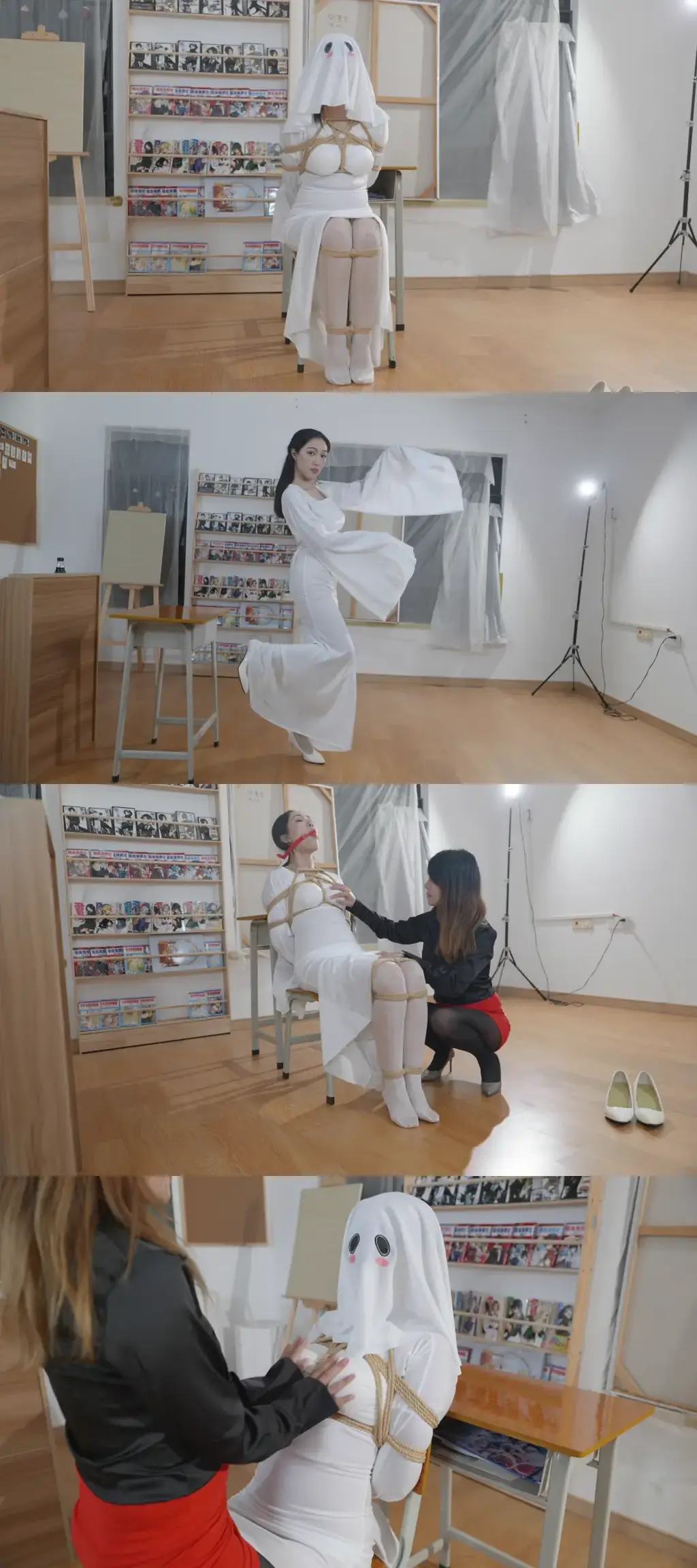 【红鲤鱼】万圣节绑了个女幽灵【解压密码hongliyu】 由于拍摄档期的问题，发布时间晚了几天，不妨碍万圣节主题哈