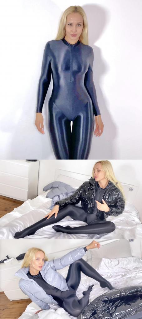 [W’sH]——Agneta——黑色光泽袜+黑色光泽高叉体操服——两件羽绒短夹克床上发骚 Agneta——黑色光泽袜 黑色光泽高叉体操服——两件羽绒短夹克床上发骚<br><br>注：<br>W’sH 工作室<br>专注于zentai、紧身衣、spandex、丝滑光泽衣物、乳胶、睡袋、捆绑、锁链……等一系列恋物拍摄。<br>清一色欧美模特，高颜值，好身材。<br>单女、女女、三女应有尽有，各种玩法层出不穷。<br>拍摄手法极具艺术性，作品极具收藏价值。<br><br>重要通知：<br>俄罗斯那边嫌我在这里搞的太便宜了。<br>为不影响他在C4S的销量，要求我必须按照200钻的价格来定价。<br>不过每新作品，我会悄咪咪操作一下给大家安排循环折扣。<br>大家有看好的视频，就趁有折扣的时候抓紧冲。<br>哪部作品需要打折也请私信我，看到后若手里有折扣额度就会安排打折。