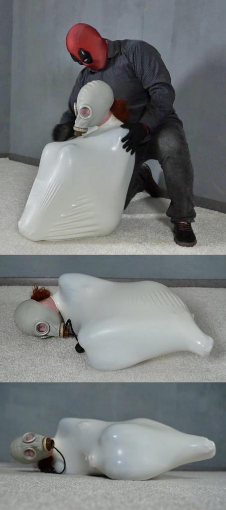 Special Agent vs Deadpool Bondage with a White Big Balloon Part 2 小姐姐被装进乳胶气球，戴上防毒面具窒熄折磨，各种挣扎却无法逃出，只能无助蠕动。<br><br><span style='color:#b0b0b0;'>[隐藏文字，购买后可见]</span>