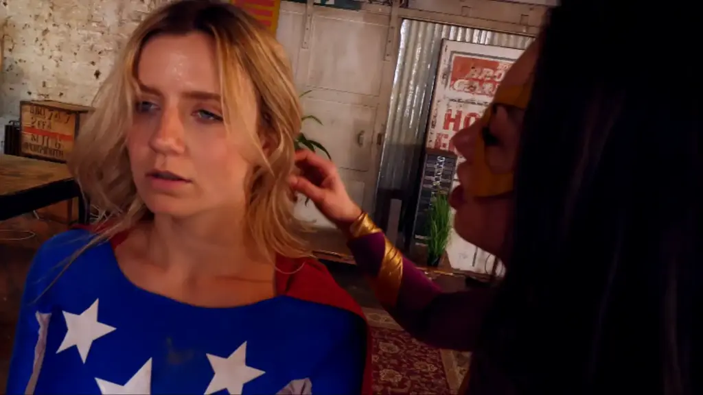 In Sight of Darkness Lady X faces Patriot-Girl, those two superheroines whose restored vision and vengeance ignite a brutal showdown. Blinded in the past when Lady X used her powers to manipulate Shining Spirit, Patriot-Girl channels her rage into overwhelming strength. T