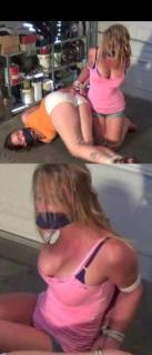 Ashley and Nikki - Buxom Beach Bunnies Bound Hard in Hot Garage (Dizdat) They never made it to the beach<br><br>Ashley and Nikki thought they were going to the beach. Instead They wake up to find that they are bound and gagged in Hot dirty garage. The two work to free themselves, But do the make it?