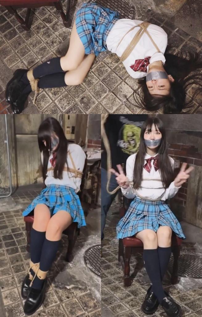 MADE IN JAPAN 13: Ai skips school to do urban exploring and ends up tied and gagged in an abandoned  MADE IN JAPAN 13: Ai skips school to do urban exploring and ends up tied and gagged in an abandoned hospital熊本爱是一位好奇而勇敢的城市探险家，有一天，她决定逃学，去调查她家乡大阪的一所废弃的精神病院。城市阳光明媚的早晨与这栋废弃而恐怖的老建筑内的黑暗形成鲜明对比，她越深入建筑，里面就越黑暗、越可怕，但熊本爱喜欢这样。她正在直播她的冒险经历，展示前精神病院黑暗而废弃的大厅。熊本爱来到一个大房间，70 年代医院运作时，那里可能发生过可怕的事情。有一扇门，女孩忍不住打开了，但令她惊讶的是，一个男人躲在后面抓住了她！这个家伙是一个躲在大阪的外国罪犯，但他从未想过一个好奇的女学生会深入这座老建筑，找到他的藏身之处。这个家伙把熊本爱的双手绑在身后，她尖叫着，但没人听到。艾最终被牢牢绑在椅子上，为了让她保持安静，坏人用胶带堵住了她的嘴。这名女学生挣扎着，她的尖叫声被胶带淹没了，她从椅子上跳下来，最后倒在地上，直到她意识到自己无法逃脱，她希望一些直播观众能救她！<br><br>在日本东京拍摄，是“日本制造”系列的一部分Ai Kumamoto is a curious and brave urban explorer who one day decides to skip school in order to investigate an old abandoned psychiatric hospital in her home city, Osaka. The sunny morning of the city contrast with the darkness inside the abandoned and creepy old building, the deeper she gets into the building the darker and more scary it gets but Ai loves that. She is streaming live her adventure showing the dark and abandoned halls of the former psychiatric hospital. Ai gets to a large room, probably terrible things happened there when the hospital was working in the 70's. There is a door that the girl can't help opening but for her surprise a man is hidding behind and grabs her! The dude is a forigner criminal who is hidding in Osaka, but the dude never thought a curious schoolgirl would get deep into the old building and find his hideout. The dude ties Ai with her hands behind her back while she screams, but nobody will hear. Ai ends up tightly tied to a chair and in order to keep her quiet the bad guy gags her with duct tape. The schoolgirl struggles, her screams are muffled with the tape, she jumps from the chair and ends up on the floor until she realizes she can't get free and hopes some of the viewers of her livestream rescues her!<br><br> <br><br>Filmed in Tokyo, Japan, part of the series "Made in Japan" 動画/MP4 HR007「危機に陥ったユーチューバー」