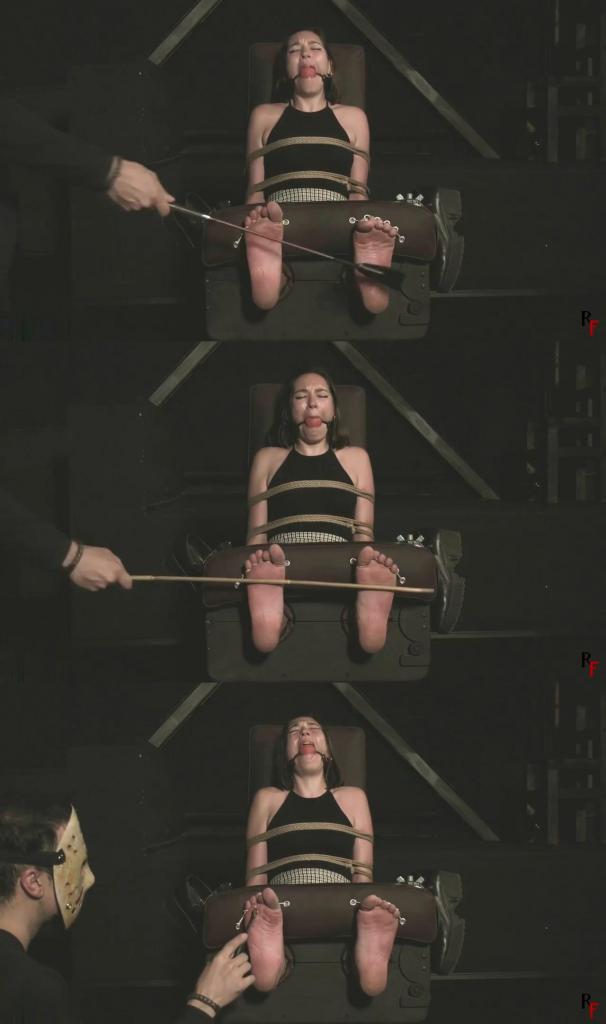 Nikola complex feet torment in stocks - Bastinado, foot tickling and pinwheel RF studio production<br>RussianFetish <br><br>Category Bastinado <br>Related Categories Ballgagged,  Bondage Device,  Foot Fetish,  Foot Tickling,  Tickling <br>Keywords Nikola, Clip By John, M/f Bastinado Tickling, Soles Torment Tickle, Falaka Foot Caning, No Nudity Girl Next Door, Young Slave Girl, Big Ballgag Gagged, All Toes Tied Stocks, Stocks Feet Tickling, Barefoot Feet Soles, Wartenberg's Pinwheel,Flogging Feet, Ticklish Sensitive Feet<br><br>Description<br>By John<br><br>Meet a new model Nikola! But wait, she's not new, but I didn't see her for a few years. She's very passionate about BDSM and Bondage, but also she has very sensitive feet and a nice submissive reaction to intence tickling, bastinado, and other impacts on her soles.<br>Age - 25<br>Height - 168 cm<br>Shoe size - 38,5 (9 US)<br><br>In this clip, Nikola is locked in the stocks with her bare soles facing the camera. She is securely and quite comfortably tied. All her toes are tied to the stocks. Tonight, her soles will be subjected to bastinado with a riding crop, a flogger, a bamboo cane, tickling with a comb, and, most importantly, a Wartenberg's pinwheel. The last device produces a very strong effect on Nikola, making her moan and twitch violently. Combs also drive Nicola crazy.<br><br>I like to slowly and measuredly torment this cutie, her reaction is very sweet and submissive. Throughout the video, she is gagged with a large ballgag, so we only hear her moans and mooing.<br><br>However, Nicola said that it was easier for her to tolerate pain and tickling on her feet when her mouth is securely gagged. She has less opportunity to scream and she feels completely under my control in such moments. Not bad :D<br>Enjoy!
