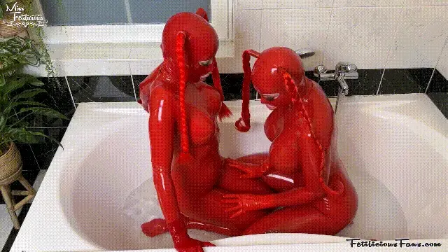 Bath time with Lola Noir &amp; Miss Fetilicious Nothing better than a nice warm bath on a cold winter day. Join Lola Noir and me during our sensual bath time moments. Come closer and join us while we have fun. This cute but sexy video of your favorite rubberdolls will definitely bright up your day!